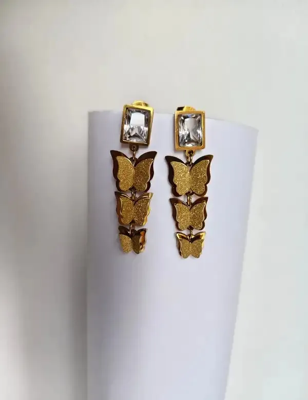 Gold_Metal_Alloy_Butterfly_Motif_Dangling_Drop_Earrings_For_Women