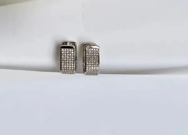 Silver_Metal_Alloy_Stone_Embellished_Rectangular_Hoop_Earrings_For_Women