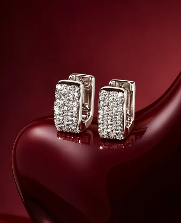 Silver_Metal_Alloy_Stone_Embellished_Rectangular_Hoop_Earrings_For_Women