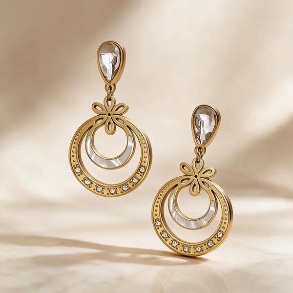 Gold_Metal_Alloy_Floral_Crescent_Layered_Drop_Earrings_For_Women