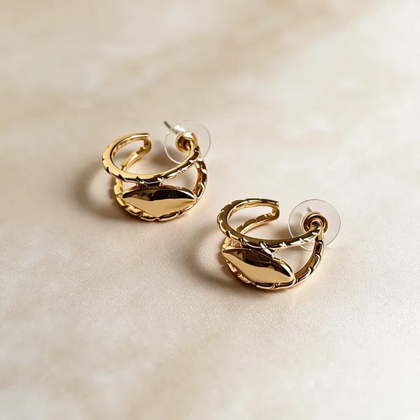 Gold_Metal_Alloy_Leaf_Accent_Hoop_Drop_Earrings_For_Women
