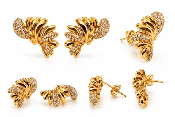 Gold_Metal_Alloy_Rhinestone_Floral_Drop_Earrings_For_Women