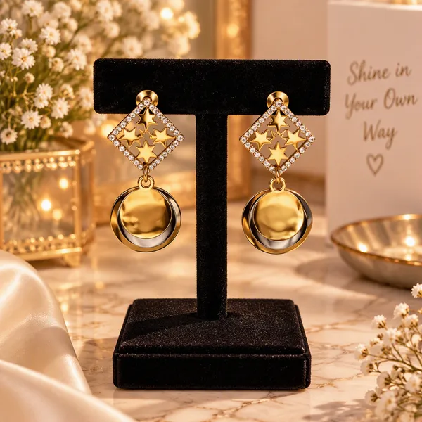 Gold_Metal_Alloy_Geometric_Diamond_Star_Motif_Drop_Earrings_For_Women