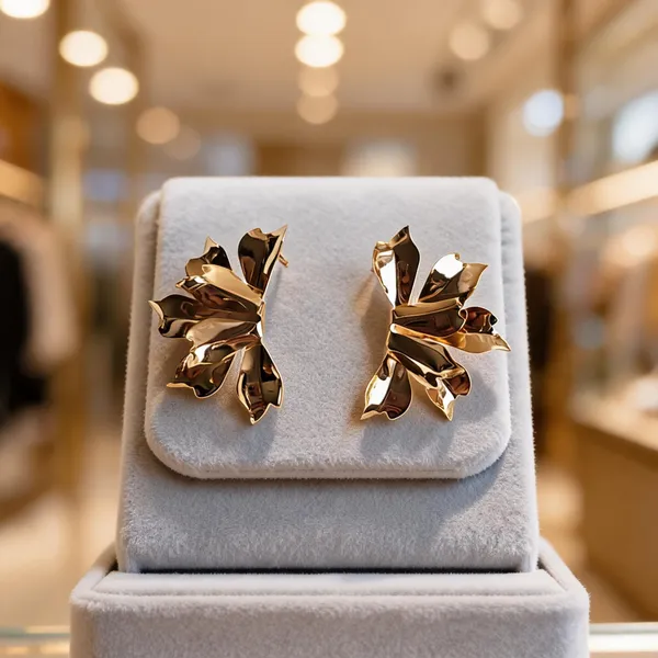 Gold_Metal_Alloy_Abstract_Floral_Drop_Earrings_For_Women
