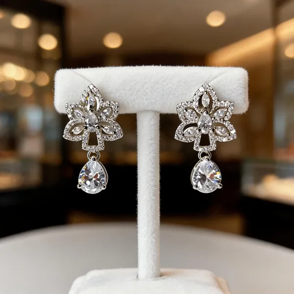White_Metal_Alloy_Earring_For_Women