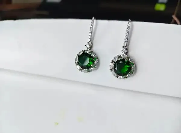 White_And_Green_Metal_Alloy_Earring_For_Women