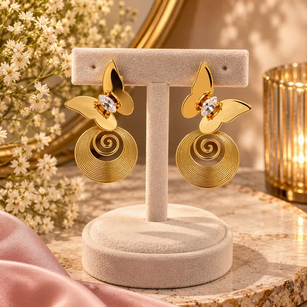 Gold_Metal_Alloy_Butterfly_Top_Spiral_Drop_Earrings_For_Women
