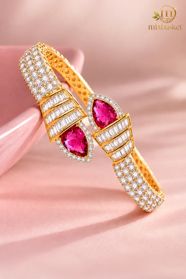 Gold-Plated_Pink_Stone_Designer_Bracelet_for_Women