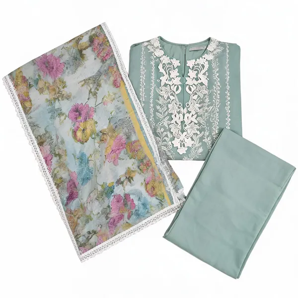 Blue_Floral_Embroidered_Suit_Material_For_Women