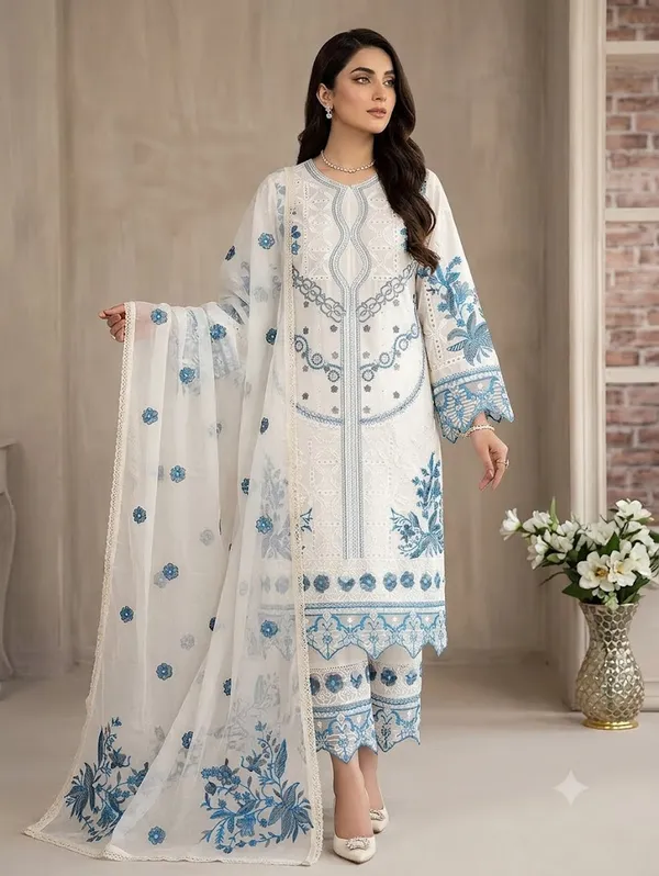 White_Embroidered_Straight_Unstitched_Suit_Material_For_Women