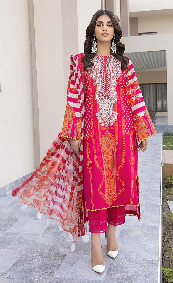 Magenta_Printed_Unstitched_Suit_Material_For_Women