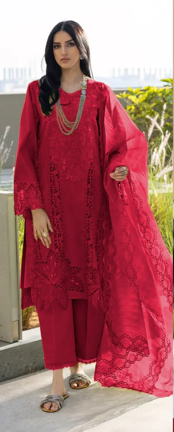 Red_Embroidered_Straight_Unstitched_Suit_Material_For_Women