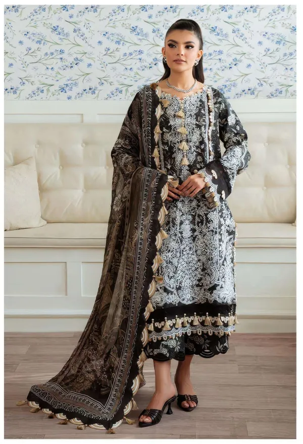 Black_Embroidered_Straight_Unstitched_Suit_Material_For_Women