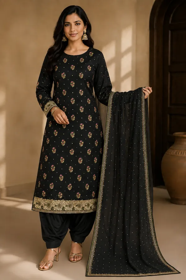 Black_Printed_Straight_Unstitched_Suit_Material_For_Women