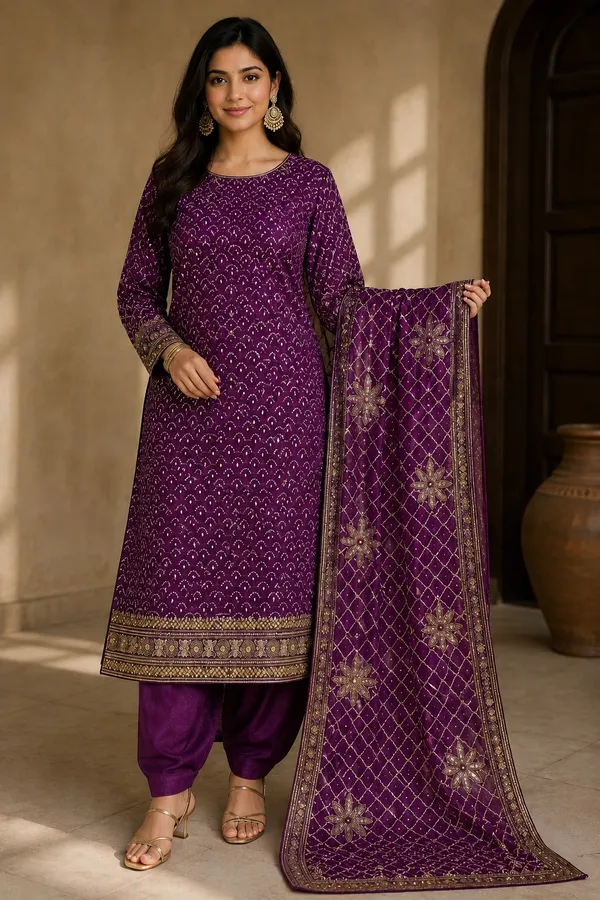 Deep_Purple_Printed_Straight_Unstitched_Suit_Material_For_Women