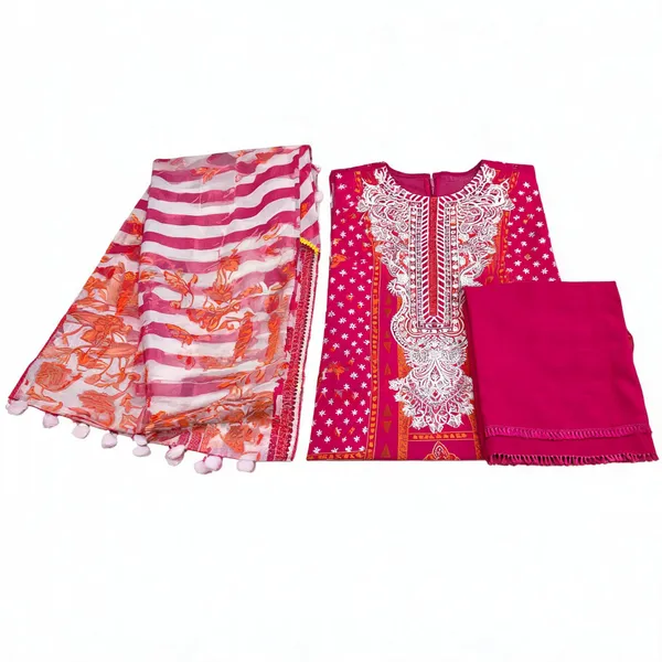 Magenta_Printed_Unstitched_Suit_Material_For_Women
