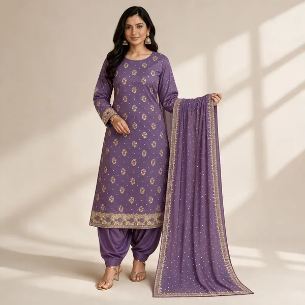 Purple_Printed_Straight_Unstitched_Suit_Material_For_Women