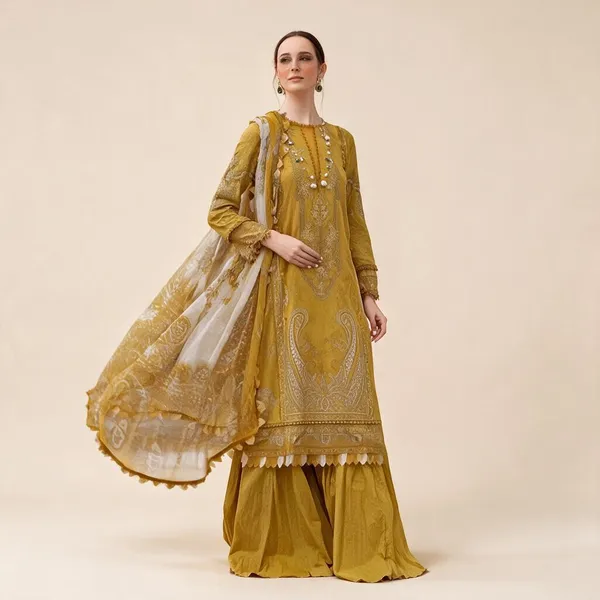 Mustard_Cotton_Embroidered_Straight_Unstitched_Suit_Material_For_Women