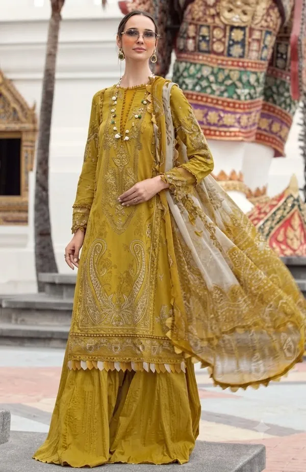 Mustard_Cotton_Embroidered_Straight_Unstitched_Suit_Material_For_Women