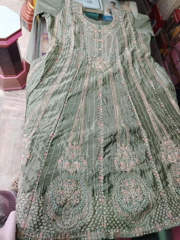 Sage_Green_Embroidered_Flared_Lehenga_Choli_For_Women