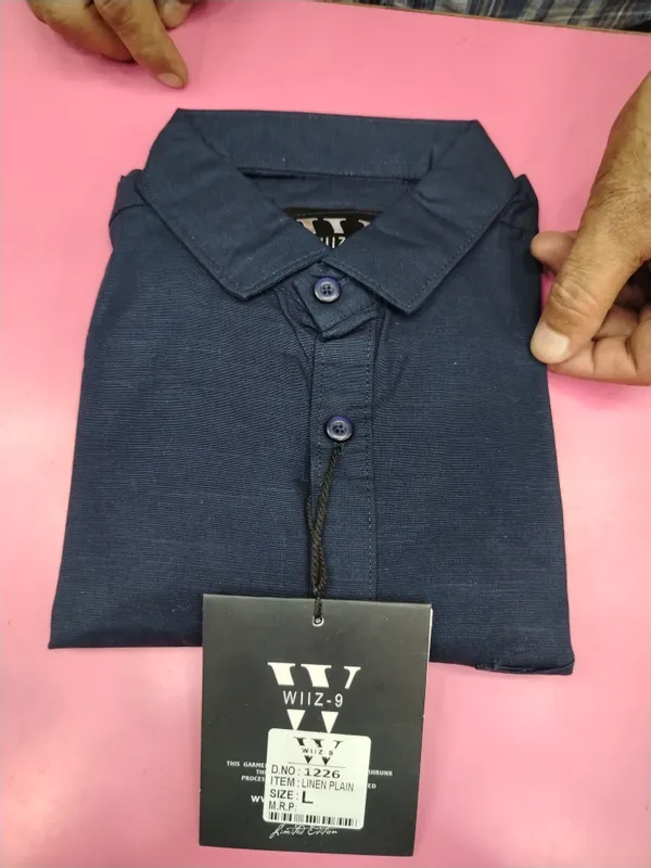 Navy_Linen_Plain_Shirt_for_Men