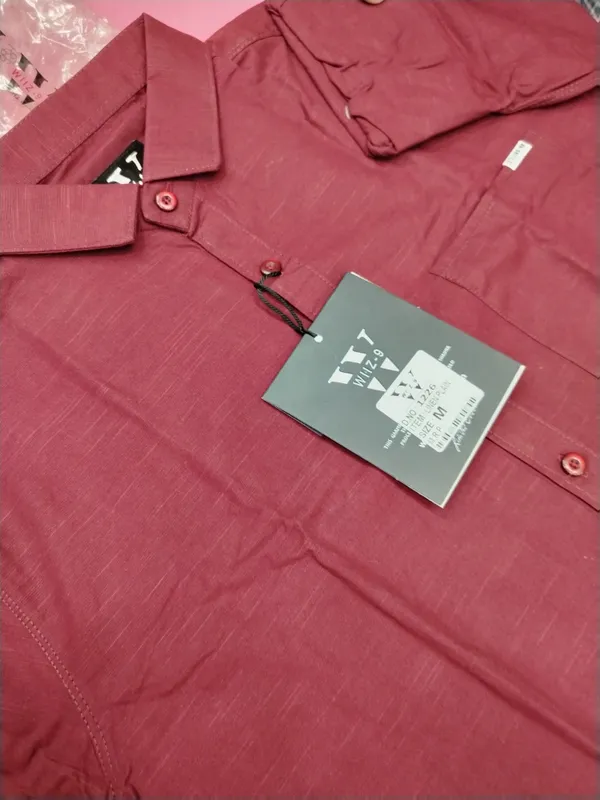 Maroon_Textured_Casual_Shirt_for_Men