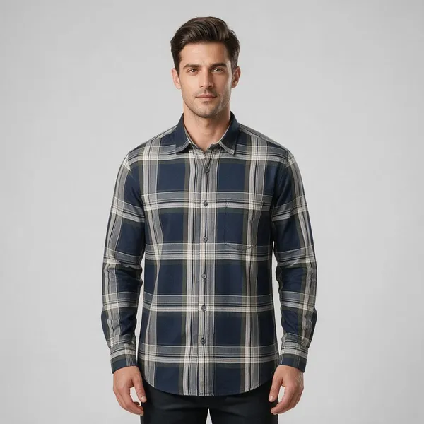 Navy_Checked_Full_Sleeve_Shirt_For_Men
