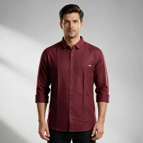 Maroon_Textured_Casual_Shirt_for_Men