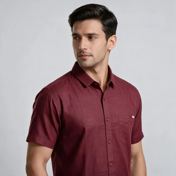 Maroon_Textured_Casual_Shirt_for_Men