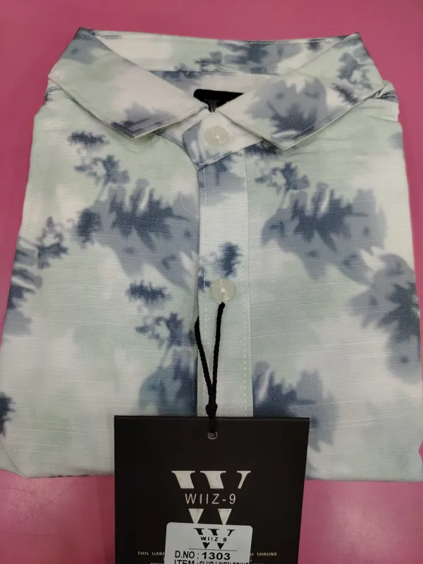 Light_Green_Printed_Casual_Shirt_for_Men