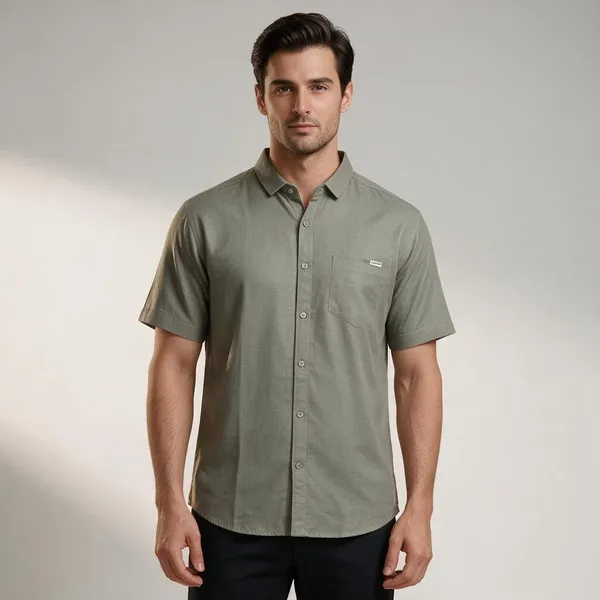 Multicolor_Shirt_plain_weave_breathable_linen_For_Men