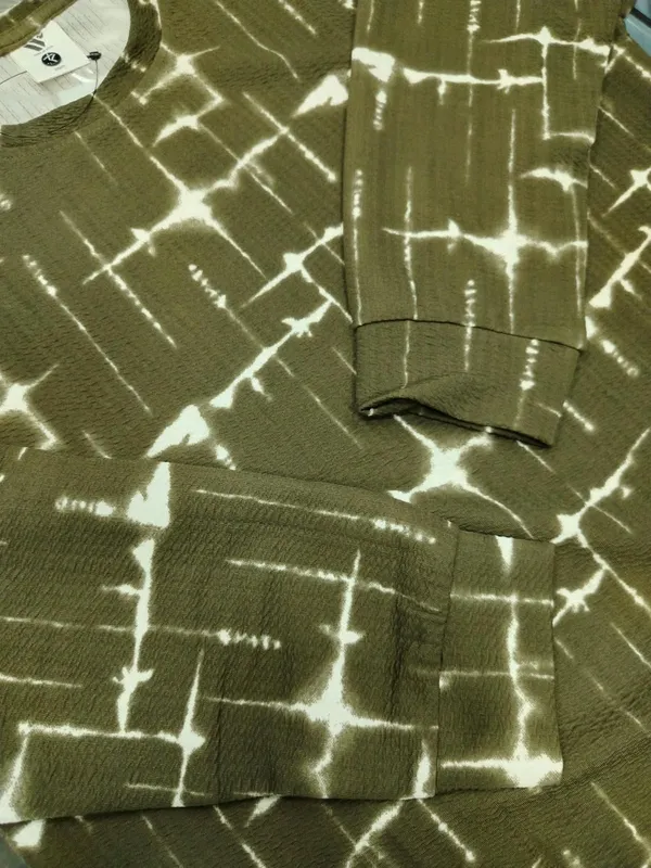Olive_Green_Textured_Regular_Fit_T-Shirt_for_Men