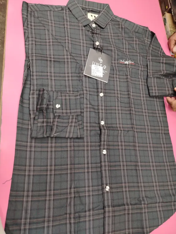 Grey_Woven_Checked_Shirt_for_Men