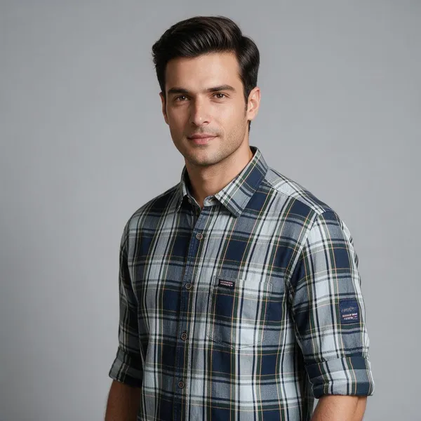 Navy_Plaid_Casual_Shirt_for_Men