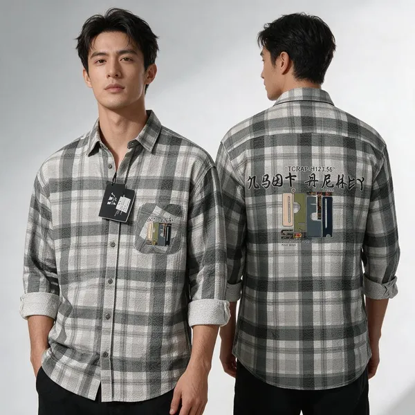 Grey_Plaid_Casual_Shirt_for_Men