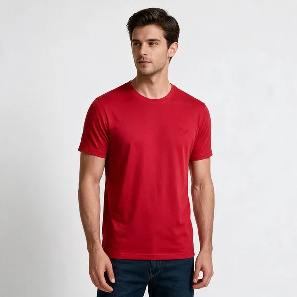 Red_Crew_Neck_Short_Sleeve_T-Shirt_for_Men