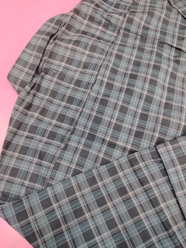 Grey_Plaid_Short_Sleeve_Shirt_for_Men