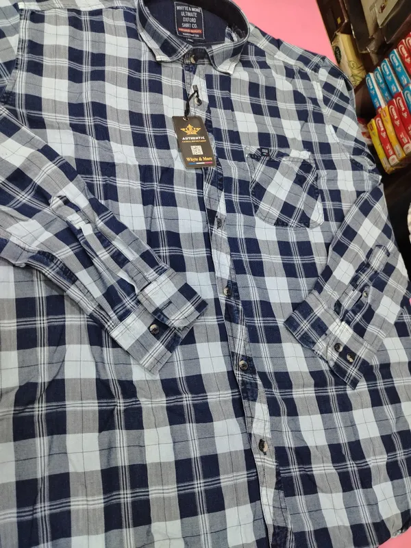 Navy_Oxford_Regular_Fit_Checked_Shirt_for_Men