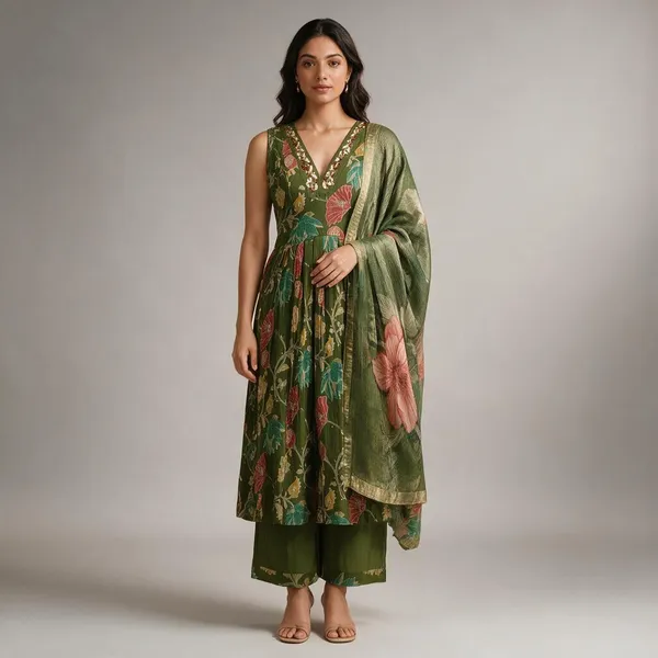 Green_Printed_Unstitched_Suit_Set_for_Women