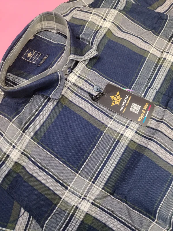 Navy_Checked_Full_Sleeve_Shirt_For_Men