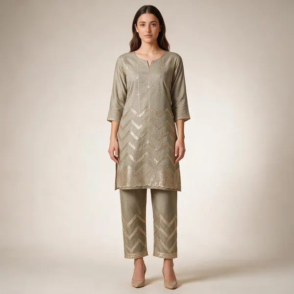 Beige_Embellished_Straight_Kurta_Set_for_Women