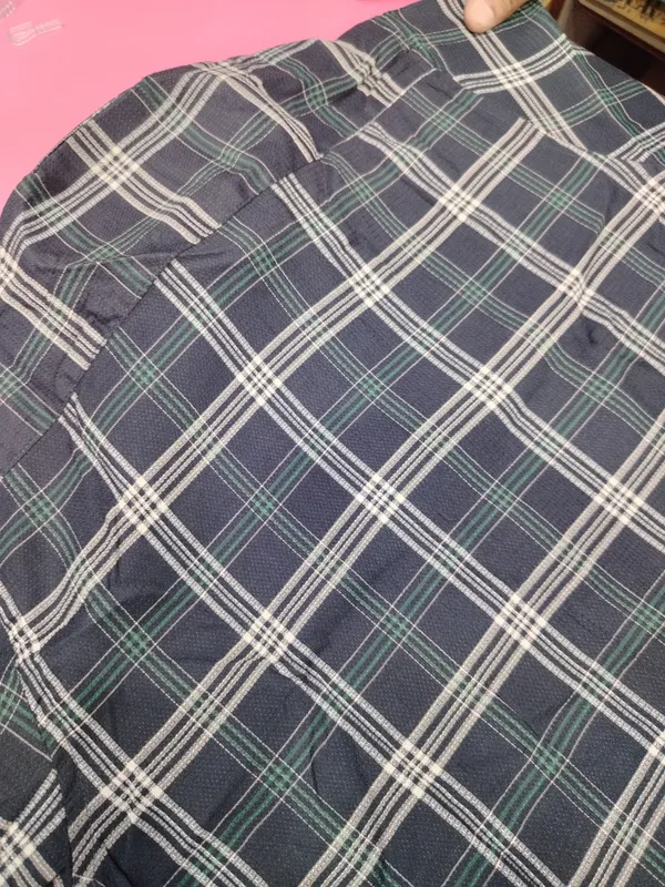 Navy_Plaid_Short_Sleeve_Shirt_for_Men