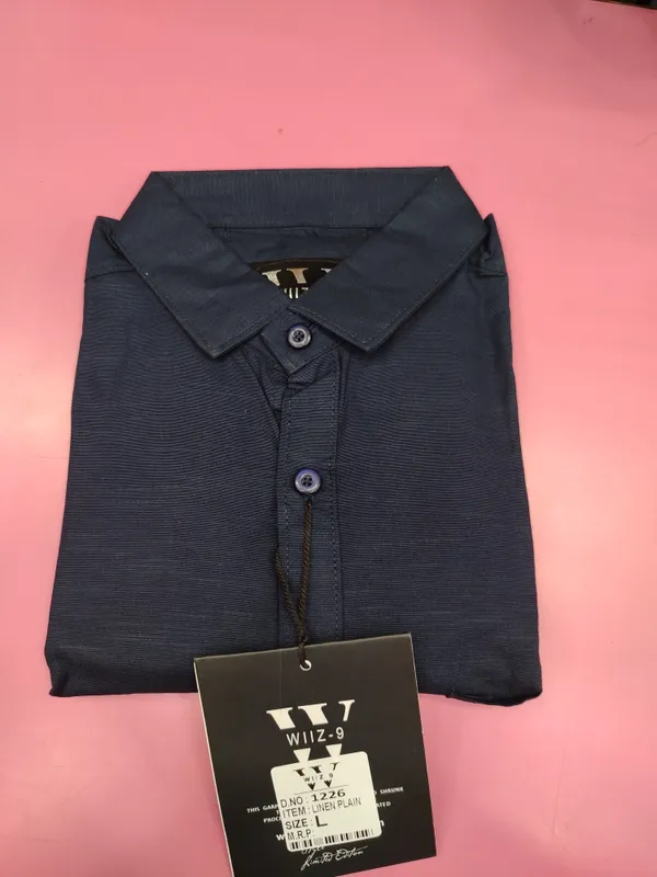 Navy_Linen_Plain_Shirt_for_Men