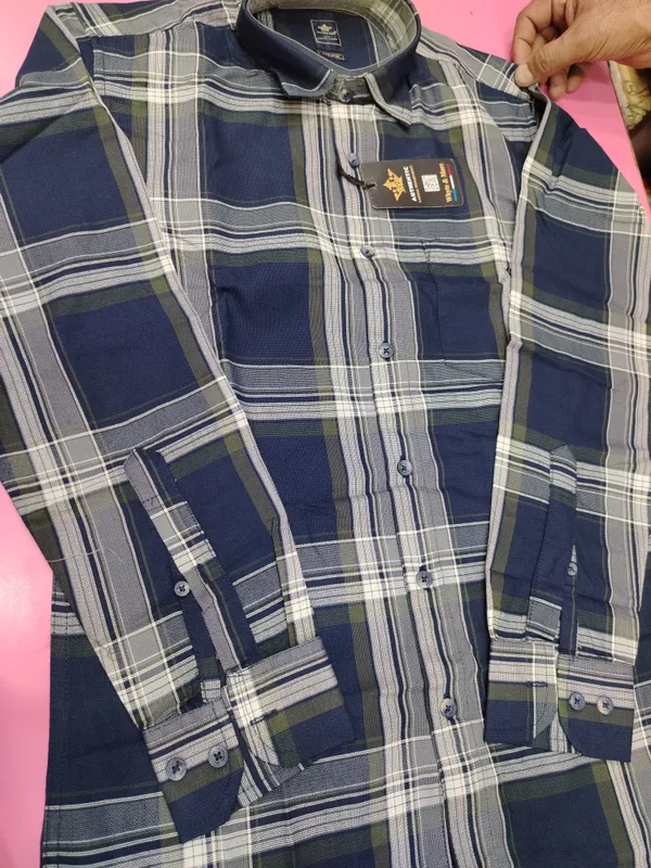 Navy_Checked_Full_Sleeve_Shirt_For_Men