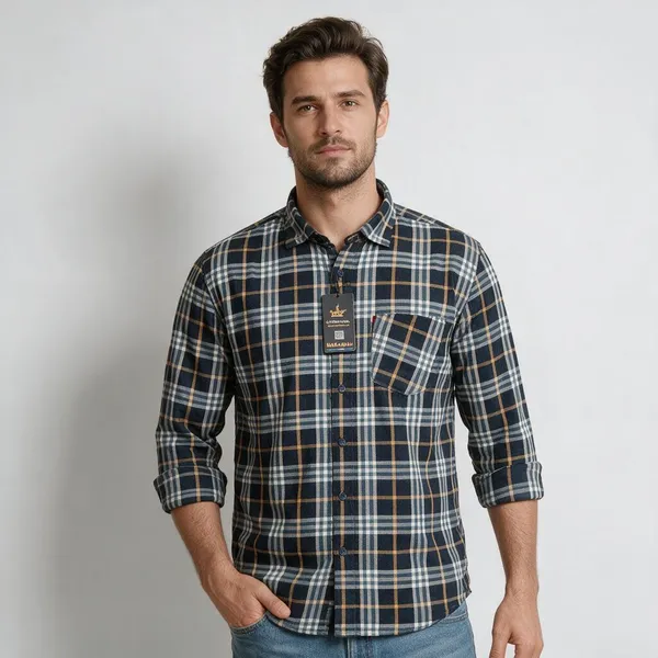 Navy_Plaid_Casual_Shirt_for_Men