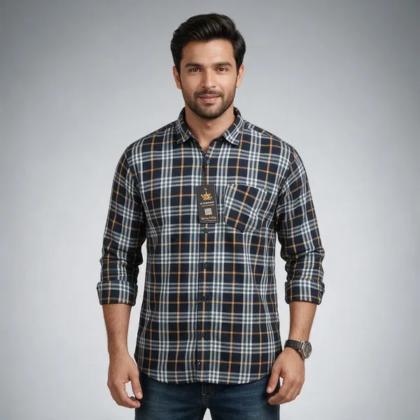 Navy_Plaid_Casual_Shirt_for_Men