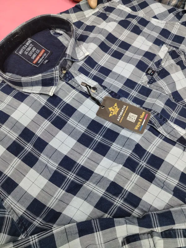 Navy_Oxford_Regular_Fit_Checked_Shirt_for_Men
