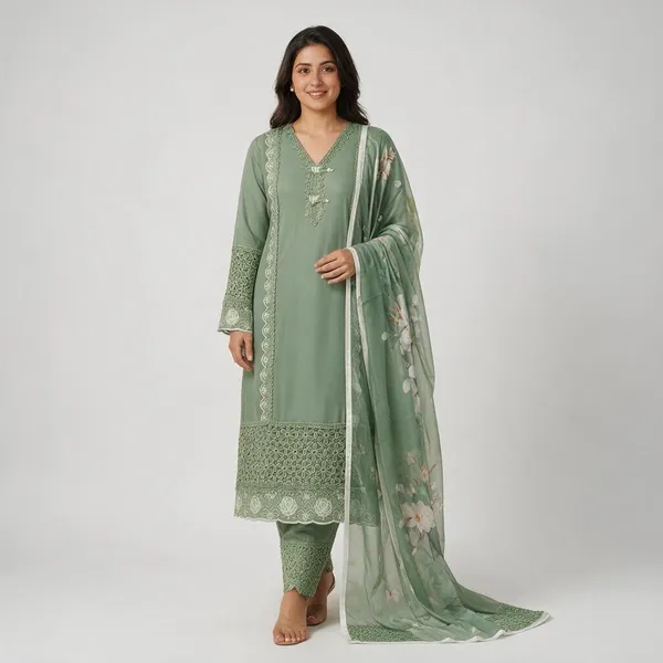 Green_Embroidered_Kurta_Set_for_Women