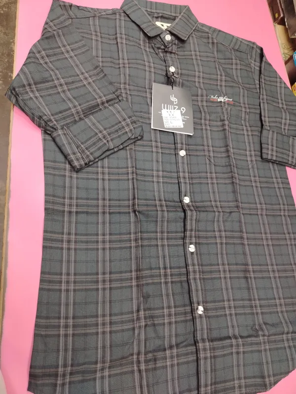 Grey_Woven_Checked_Shirt_for_Men