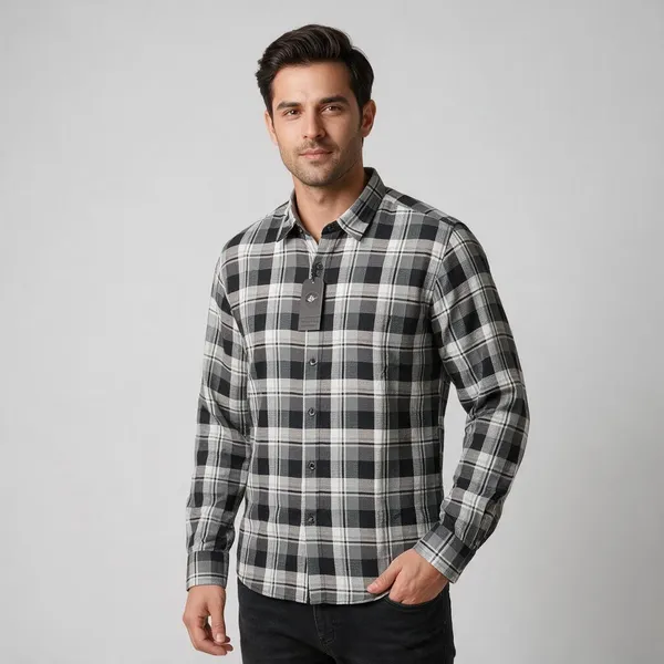 Black_Checkered_Regular_Fit_Shirt_for_Men